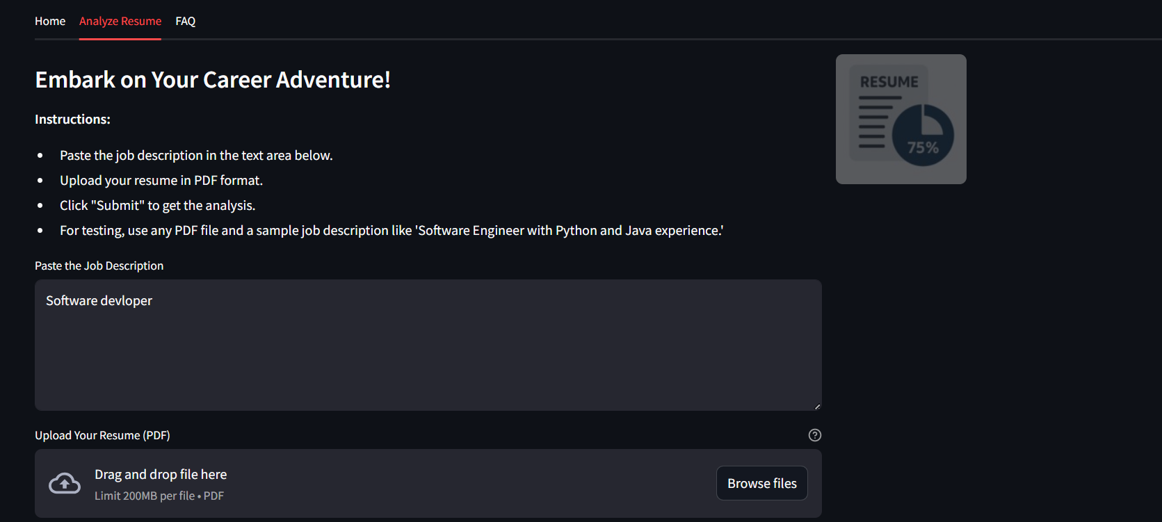 Resume ATS Tracker screenshot 2