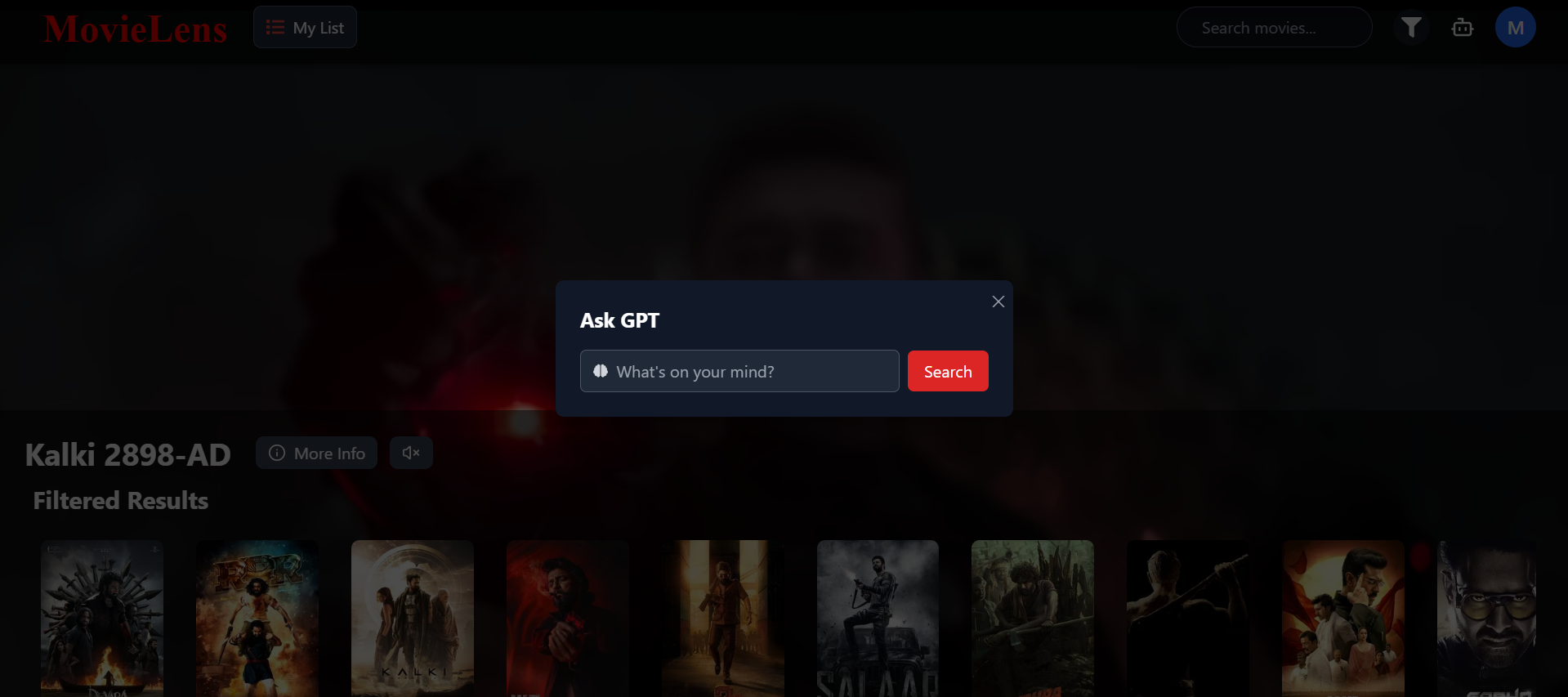 MovieLens GPT screenshot 3