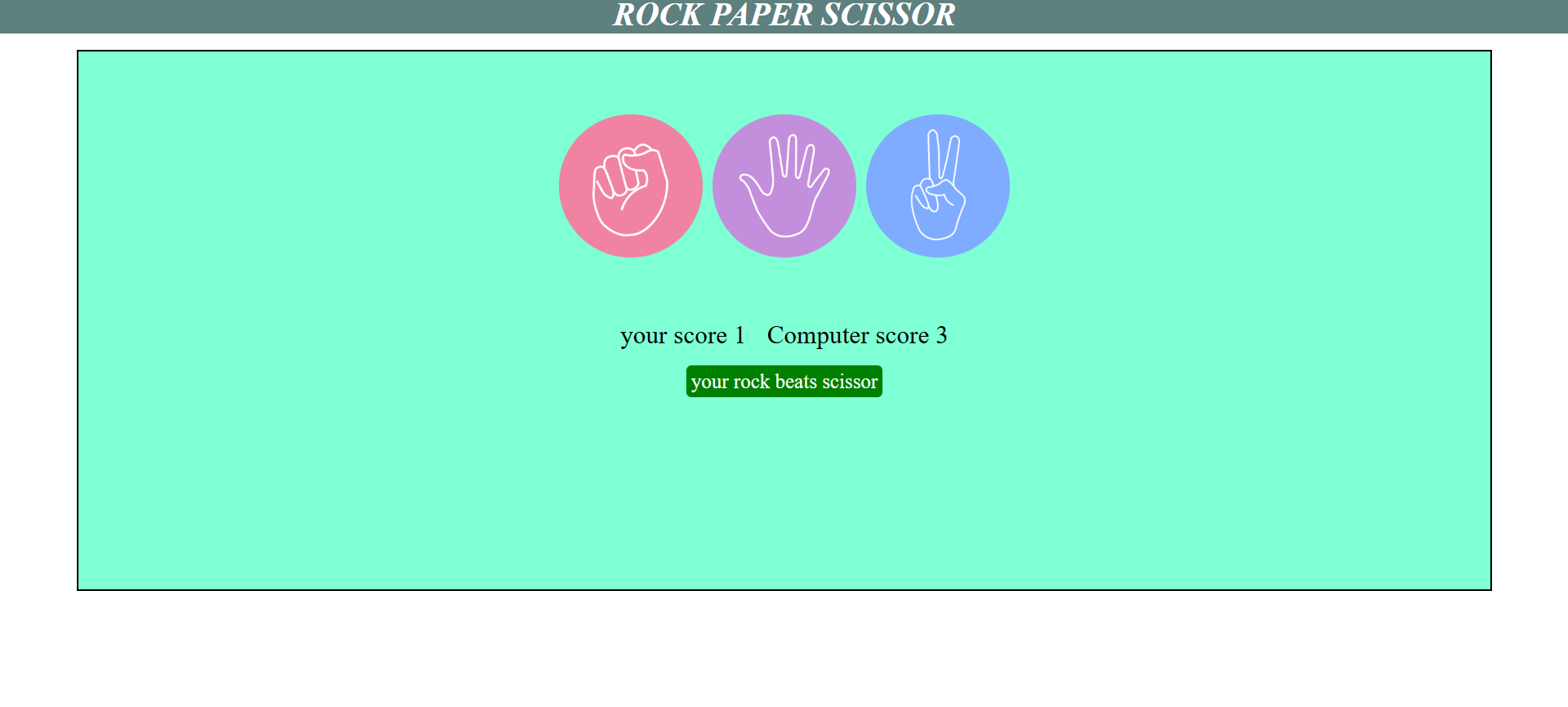 Rock Paper Scissors screenshot 1